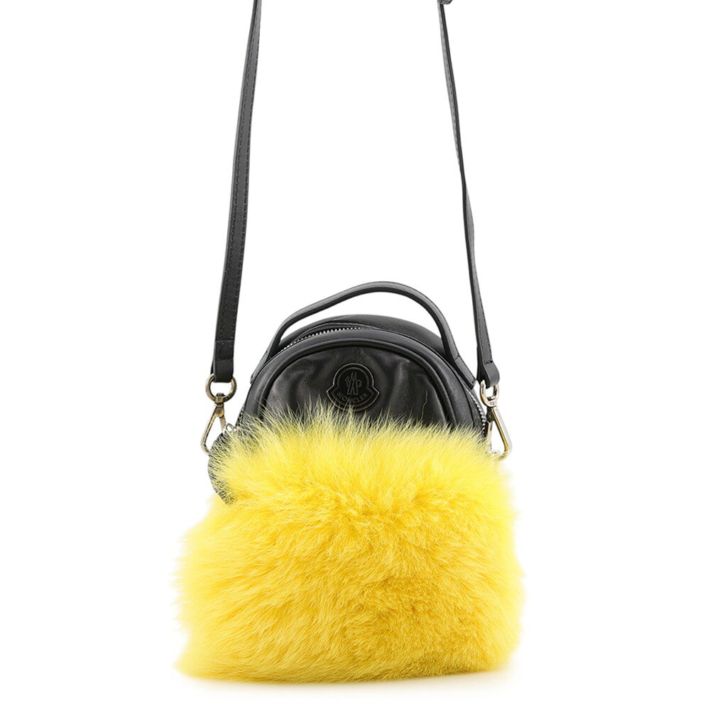 モンクレール ショルダーバッグ ジョルジーヌ スモール レザー ファー B209A0065400 MONCLER 黒 中古 モンクレール バッグ MONCLER BAG