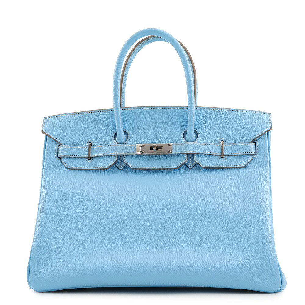 エルメス バーキン35 キャンディ セレステ/ミコノス/シルバー金具 エプソン □N刻印 HERMES Birkin ハンドバッグ 中古 エルメス バーキン エルメス バッグ エルメス レディース HERMES Birkin HERMES BAG