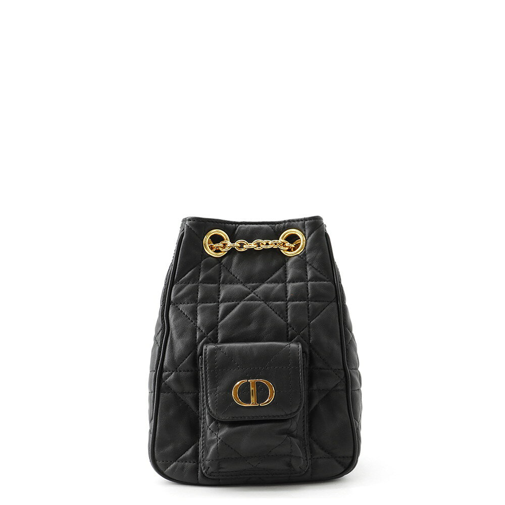 クリスチャン・ディオール リュック カロ ラムスキン M3374UUVB Christian Dior バックパック 黒 中古 クリスチャン・ディオール バッグ ディオール レディース Christian Dior BAG