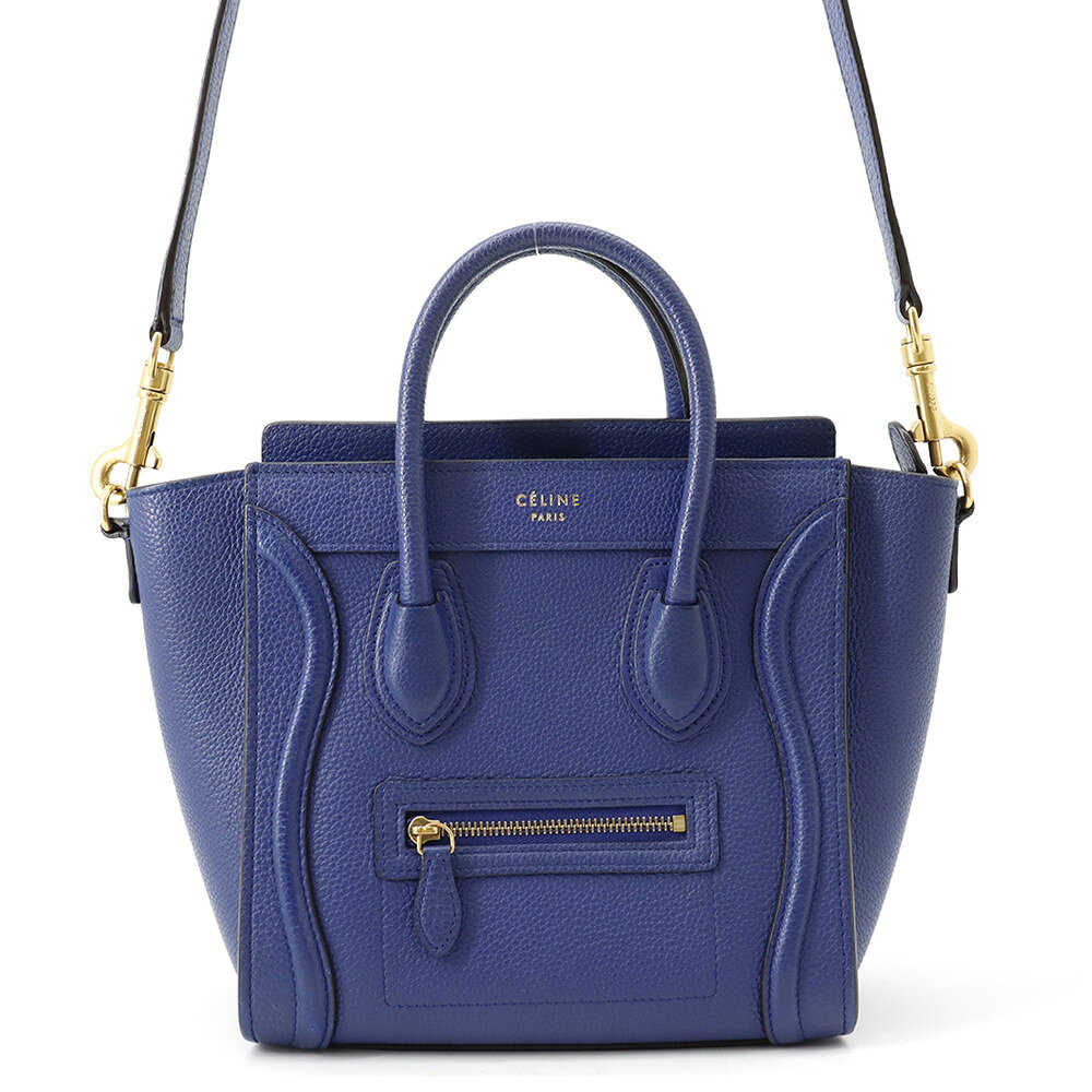 セリーヌ ハンドバッグ ラゲージシリーズ ナノショッパー レザー 168243 CELINE 2wayショルダーバッグ 中古 セリーヌ バッグ レディース CELINE BAG