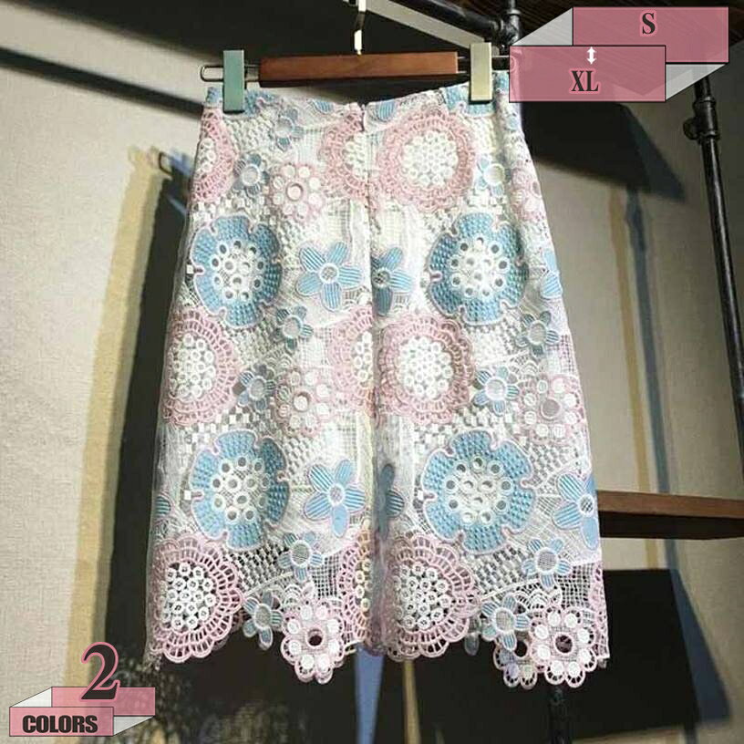 樂天商城 - スカート 春夏 レディース ひざ丈 ストレッチ 光沢 レース 総レース スカート タイトスカート 膝丈 フレアスカート ミディアム丈 裏地付き 透かし編み お出かけ エレガントオフィス 通勤 エレガント ペンシルスカート gratiahome