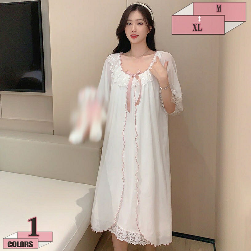 樂天商城 - ネグリジェ セクシー長袖 パジャマ ポリエステル ロング丈 肌に優しい 大きいサイズ 長袖 花柄レース グレー ふわもこ ゆったり 春向き 柔らかい ルームドレス ロングワンピース 部屋着 授乳服 カジュアル XS gratiahome