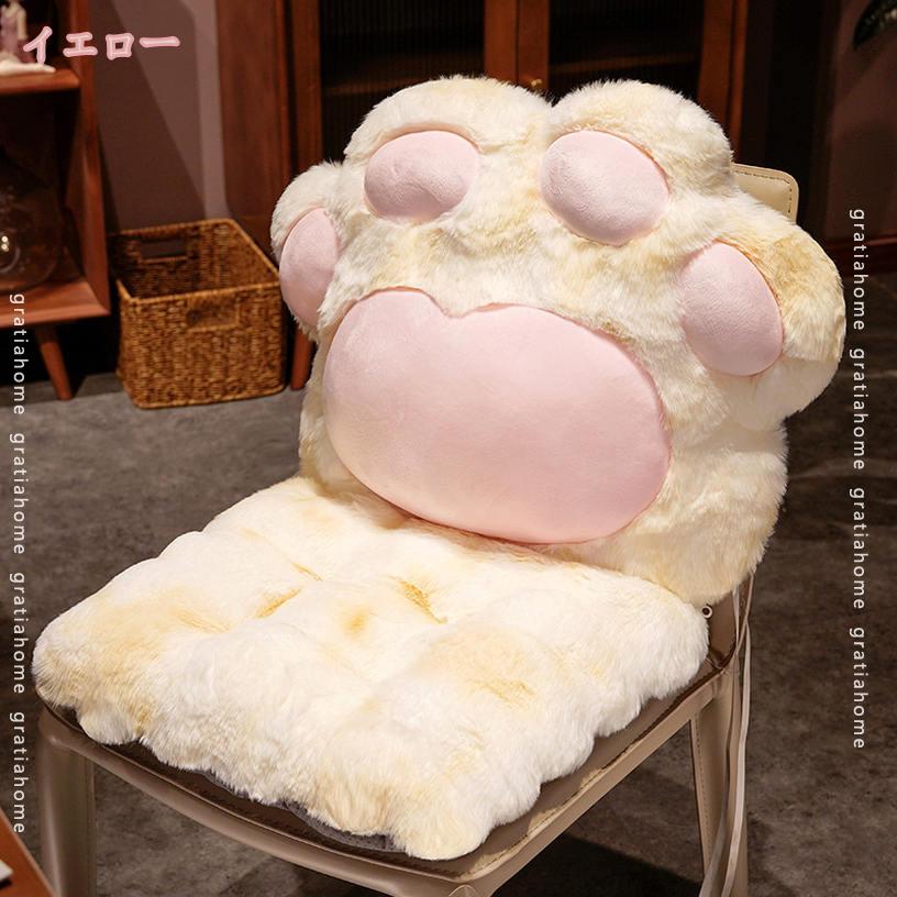 ロング 背もたれ クッション 椅子用クッション バッククッション サポート 座布団 オフィスクッション シートクッション ソファークッション 厚手 低反発 デスクワーク 通気 腰枕 可愛い 滑り止め 四季適用 疲れない 椅子用 座椅子 gratiahome [2]