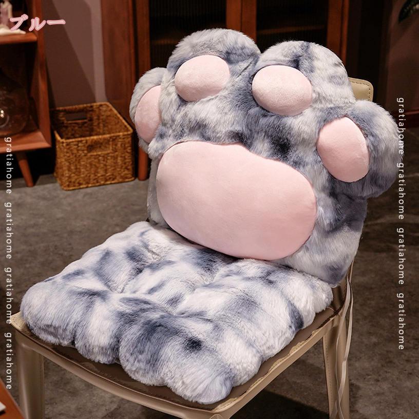 ロング 背もたれ クッション 椅子用クッション バッククッション サポート 座布団 オフィスクッション シートクッション ソファークッション 厚手 低反発 デスクワーク 通気 腰枕 可愛い 滑り止め 四季適用 疲れない 椅子用 座椅子 gratiahome [3]