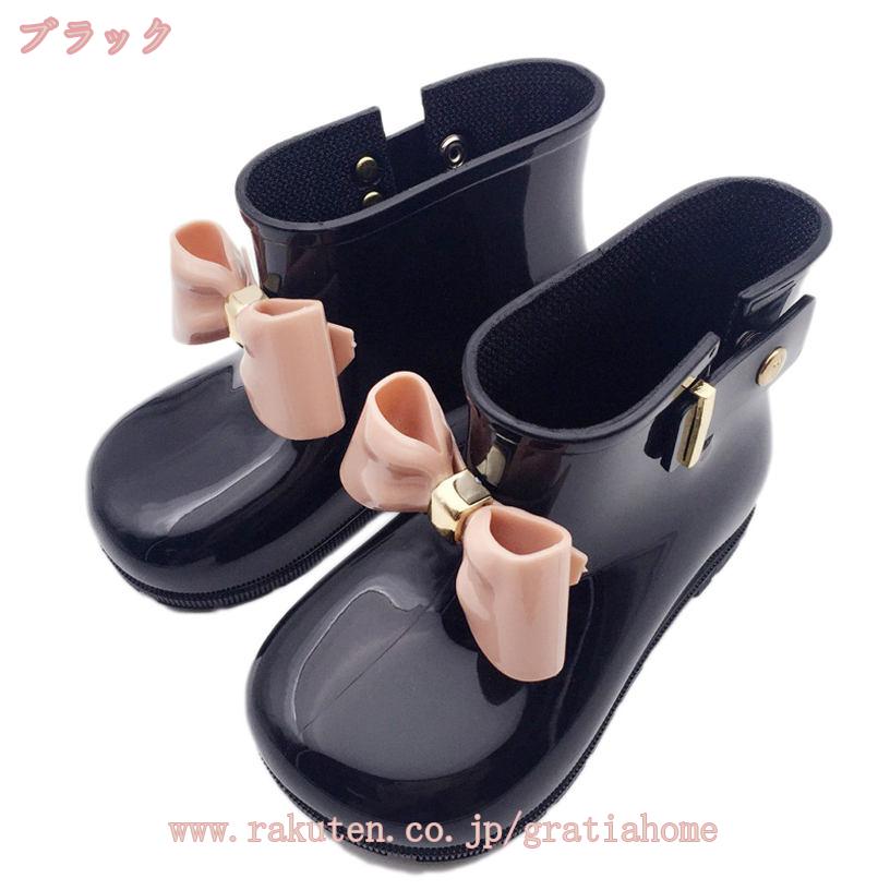 500円OFFクーポン 柔らかい キッズ レインブーツ ショートブーツ 女の子 ガールズ ...