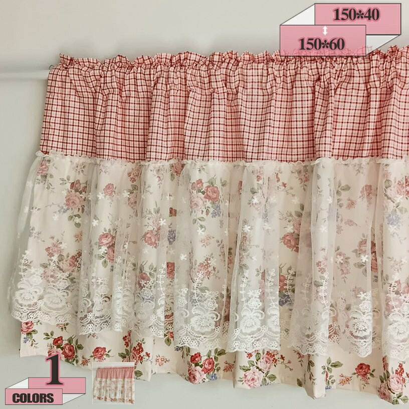 500円OFFクーポン カフェカーテン レース 姫系 かわいい 北欧風 おしゃれ 小窓 フリル インテリア カフェ屋 キッチン 目隠し 喫茶店 収納棚 洗面所 洗濯可 模様替え 洋風 和室洋室兼用 リビング キッチン 部屋仕切り つっぱり棒カーテン gratiahome