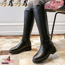 1000円OFFクーポン ジョッキーブーツ ロングブーツ 黒 レディース 痛くない 柔らかい 大きいサイズ ブーツ おしゃれ シューズ レディースブーツ シュー...