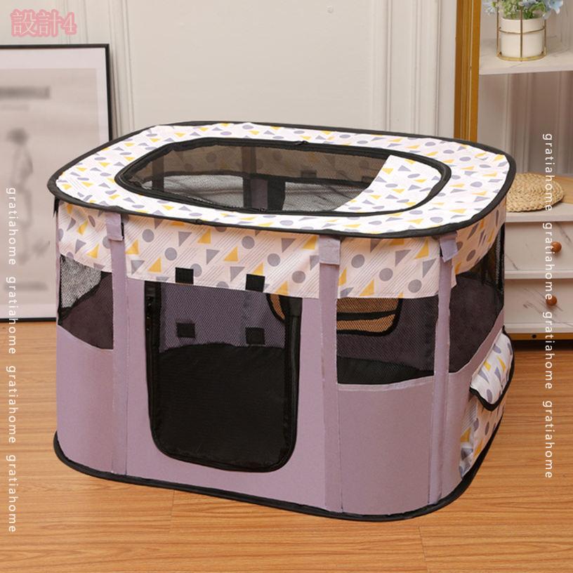 グラティアHOMEの1670円OFFクーポン ペットサークル 折りたたみ ペット用品 犬用 猫 ケージ 持ち運び プレイサークル アウトドア 小型犬 中型犬 柴犬 猫用 小動物 長方形 折りたたみ式犬クレート 屋内ペットケージ ポータブル 犬小屋 ペット ソフトクレート gratiahome｜アングル2