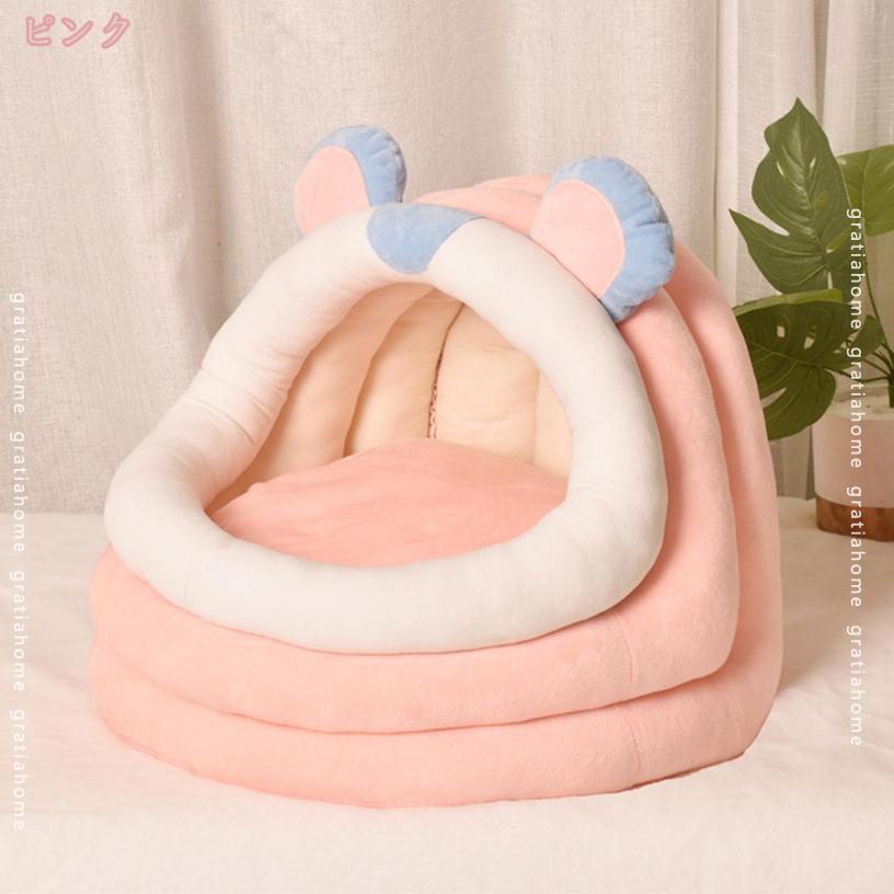 500円OFFクーポン ペットベッド 猫ハウス 猫用ベッド ドーム型 暖房 エアコン適応 ...
