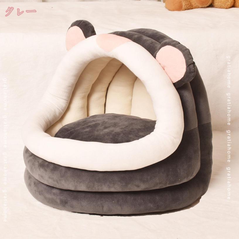 500円OFFクーポン ペットベッド 猫ハウス 猫用ベッド ドーム型 暖房 エアコン適応 ...