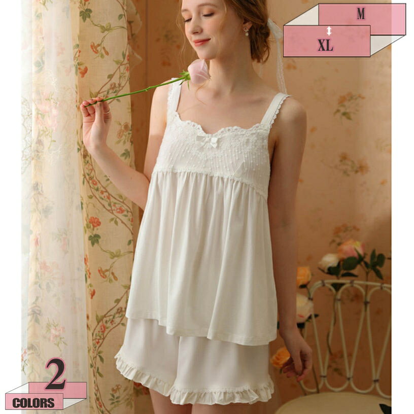 500円OFFクーポン パジャマ レディース 袖なし 夏用 ルームウェア 上下セット ナイトウェア 部屋着 寝..