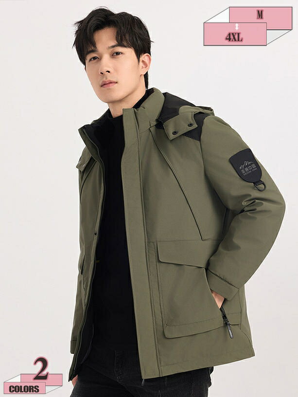 1000円OFFクーポン ダウンジャケット メンズ 冬 アウター ジャンパー 大きいサイズ M-4XL 中綿ジャケット ブラック 厚手 ゆったり おし..