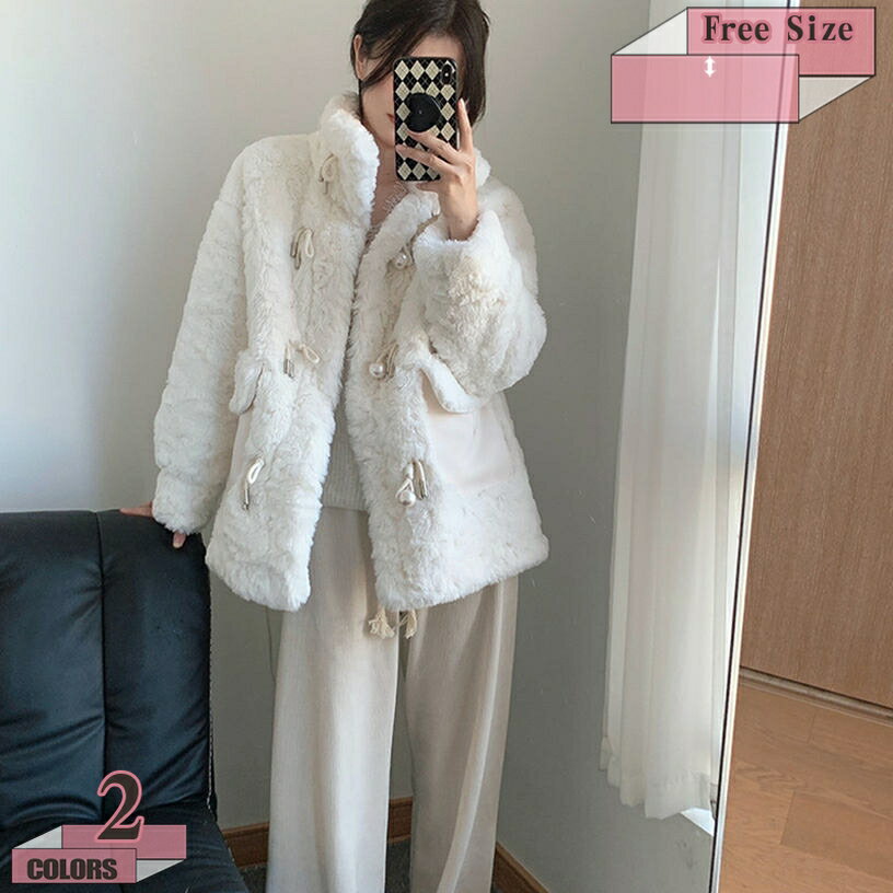 もこもこ ボアブルゾン レディース ドロップショルダー ゆったり 暖かい フリース ボアジャケット 防寒着 秋冬 ボアコート カジュアル 可愛い アウター 普段着 通学 通勤 アウトドア あったか ショートコート ファートップス gratiahome