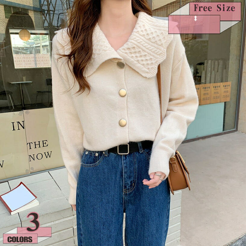 1000円OFFクーポン ショートカーディガン レディース 前開き ニット セーター 長袖 厚手 トップス カットソー 無地 カーデガン アウター 冷房対策 オフィス 部屋着 秋冬物 ポケットあり ケーブル編み アウター gratiahome