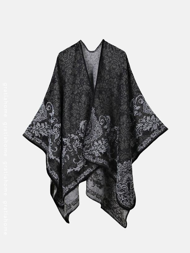 1000円OFFクーポン ストール レディース ショール カーディガン コート ポンチョ フリンジ付き おしゃれ 秋冬 厚手 冷房対策 防寒 暖かい 上品 柔らかい 民族風 タッセル付 防風 カジュアル 大判 旅行 キャンプ オールシーズン gratiahome