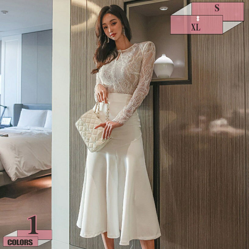 500円OFFクーポン レディース スカートスーツ スリム ハイウエスト 長袖 花柄レース オフィス フォーマル エレガント カジュアル タイ..