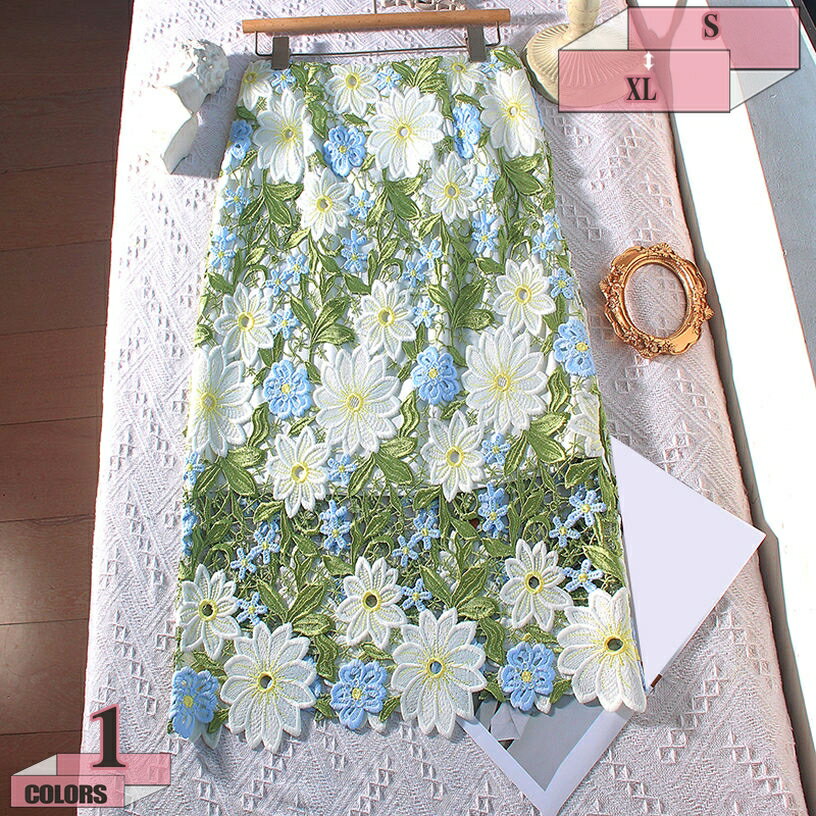 レーススカート タイト 上品 女性らしい 総レース タイトスカート シンプル 薔薇 フェミニ おしとやかな雰囲気 控えめな透け感 ミディ丈 足首を魅せる レース素材 普段使い 通勤 通学 お出掛け ショッピング フォーマル スカート gratiahome