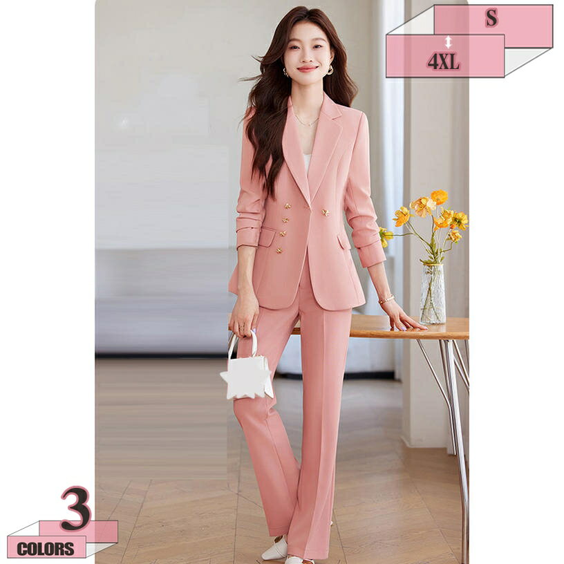 1000円OFFクーポン レディース スーツセット パンツスーツ 2点セット 上下セット オフィススーツ ストレートパンツ ジャケット ズボン セットアップ 通勤 着痩せ おしゃれ ロング丈 フォーマル OL カジュアル シンプル 入学式 卒業式 日常 gratiahome