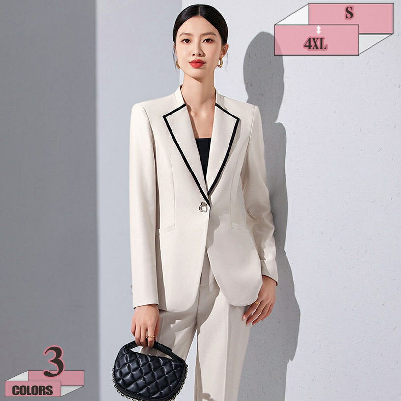 Suits For Job Interviews - レディース スーツ セットアップ パンツスーツ 2点セット テーラードジャケット ガウチョパンツ フォーマルスーツ 長袖 オフィス カジュアル おしゃれ 着痩せ シンプル 上品 お出掛け 通勤 OL ビジネス 春秋 キャリア 会食 gratiahome