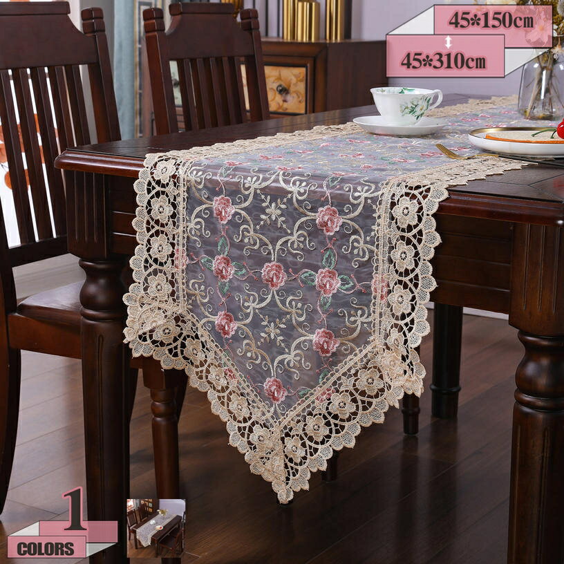 300円OFFクーポン 豪華 おしゃれ かわいい テーブルコーディネート テーブルランナー ダマスク柄 テー..