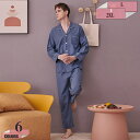 777円OFFクーポン パジャマ メンズ ポリエステル繊維 無地 2点セット 夏 メンズパジャマ ルームワンピース 長袖&長ズボン ギフト 父の日 大きいサイズ...