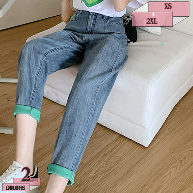 300円OFFクーポン ジーンズ レディース デニムパンツ ワイドパンツ 綿 ゆったり ハイウエスト デニム ズボン ストレッチ カジュアル 韓国ファッション 原宿系 美脚 低身長 着痩せ スキニー ロングパンツ 大きいサイズ ブルー 春秋 gratiahome