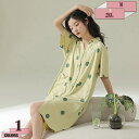 760円OFFクーポン ネグリジェ パジャマ レディース 半袖 夏 涼しい 前開き 綿 柔らかい 肌に優しい シャツワンピース ロング丈 ルームワンピース 膝丈...