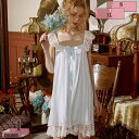 1670円OFFクーポン ネグリジェ パジャマ レディース 寝巻き ルームウェア ロング丈 ナイトドレス レース 姫系パジャマ Vネック ノースリーブ 大きいサ...
