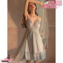 セクシーランジェリー ベビードール 上品な透け感 魅せる胸元 セクシーな後ろ開き可愛い レーススリップ ネグリジェ ナイトウェア ハーフスリップ シースルー 誘惑下着 Tバック ルームウェア ワンピース パジャマ gratiahome