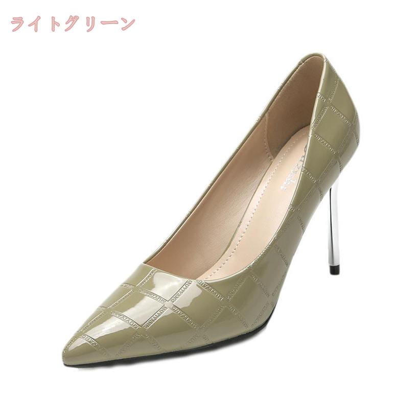 500円OFFクーポン パンプス ヒールパンプス エレガント 9CMヒール ピンヒール ハイヒール レディース 美脚パンプス 二次会 仕事用 旅行 参観日 披露宴 春 夏 秋 冬 痛くない ポインテッドトゥ 無地 美脚 おしゃれ 歩きやすい 走れる gratiahome gratiahome-10008840 グラティアHOME サンプル画像3