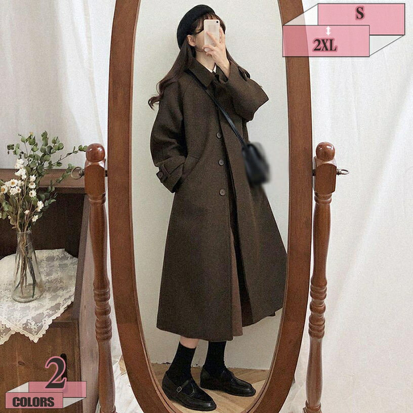 2000円OFFクーポン コート レディース チェスターコート トレンチコート ロングコート ジャケット アウター ラシャコート ロングチェスターコート トップス カジュアル ロング マキシ丈 長袖 おしゃれ 無地 ゆったり 上品 秋冬 gratiahome