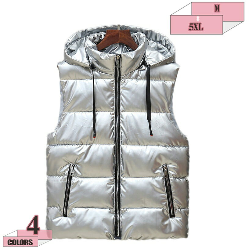 1000円OFFクーポン メンズ ダウンベスト 冬 厚手 防寒 ダウンコート 袖なし 帽子付き 無地 大きいサイズ シンプル トップス ゆったり 暖かい ダウンコットン チョッキ カジュアル 軽量 アウター 中綿ベスト ゴルフウェア メンズベスト gratiahome(4)