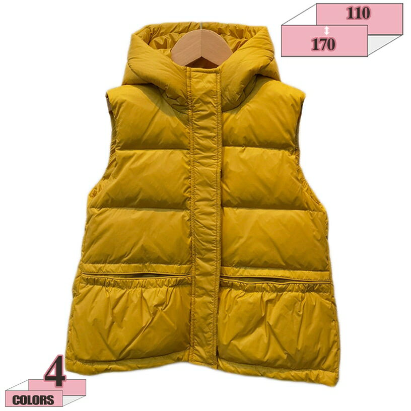 1000円OFFクーポン キッズ ダウンベスト 男女兼用 秋冬 子供服 軽量 保温 防寒 袖なし ダウン90%ベスト フード付き 通園 通学 可愛い アウター カジュアル 無地 ポケット ファスナー 防寒着 子供コート ゆったり おしゃれ 兄弟 姉妹 gratiahome
