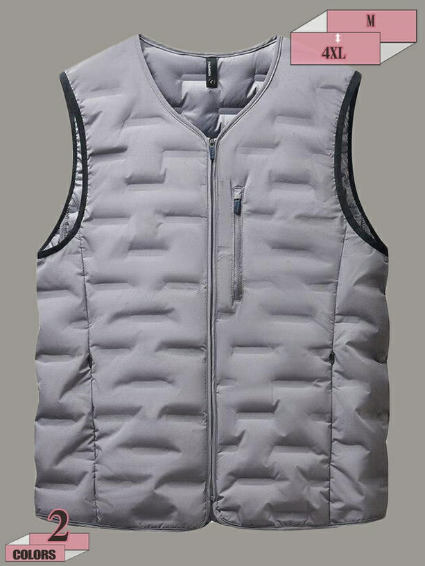 インナー ダウンベスト ジレ Vネック メンズ ビジネス 軽量 ライトダウン ベスト スリム 細身 防寒 保温 紳士着 部屋着 カジュアル オフィス ジップアップ gratiahome
