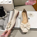 レディース 大きいサイズ パンプス ぺたんこ スクエアトゥ 蝶結び ローヒール フラットシューズ バレエシューズ 歩きやすい 柔らかい 低反発 クッション スリッポン ローヒール 走れる パンプス 結婚式 通勤 二次会 女子会 バレエパンプス gratiahome