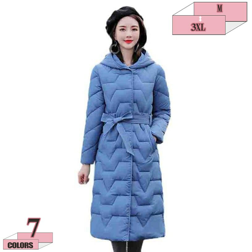 777円OFFクーポン ダウンコート レディース ベルト付き ウェストベルト ダウンジャケット フード付き ロングダウンコート ロング丈 アウター 長袖 防寒 防風 無地 シンプル 暖かい 厚手 秋冬 ゆったり ふわふわ もこもこ 日常 デート 韓国ファッション gratiahome