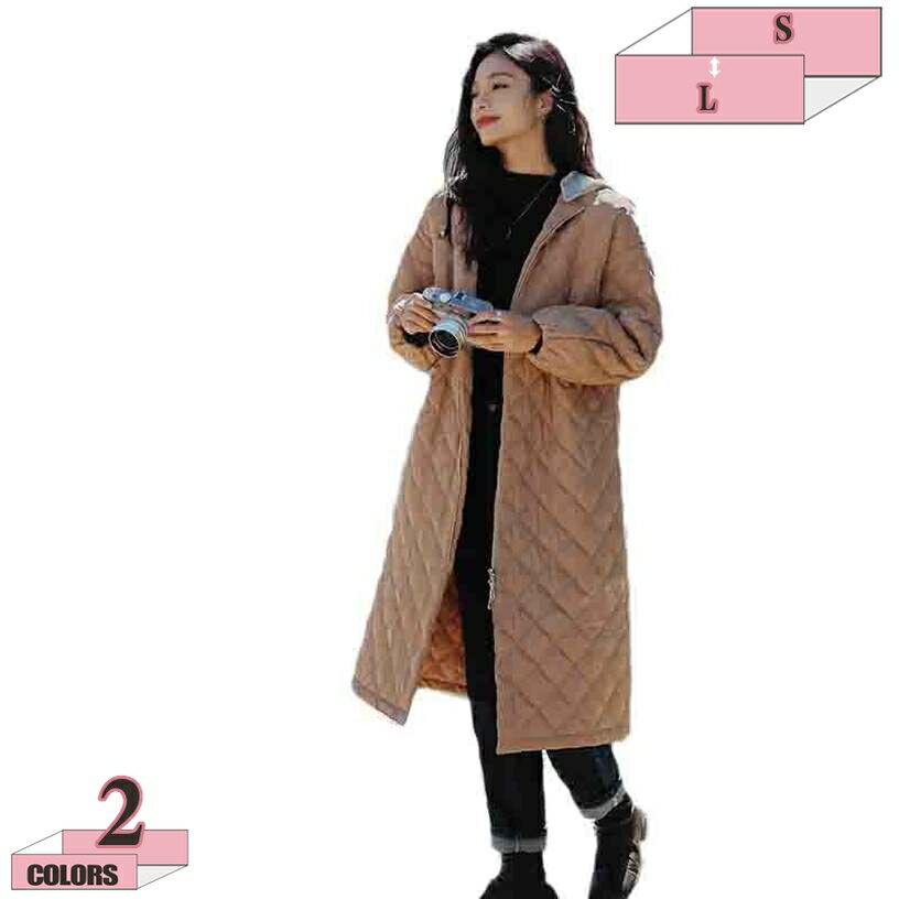 777円OFFクーポン ダウンジャケット レディース ダウンコート ロング 秋冬 アウター 厚手 防寒 フード付き 暖かい シンプル 大きいサイズ チェック柄 中綿コート 冬 ロングコート ジャケット 冬服 アウター 60代 50代 40代 30代 キルティン グジャケット gratiahome