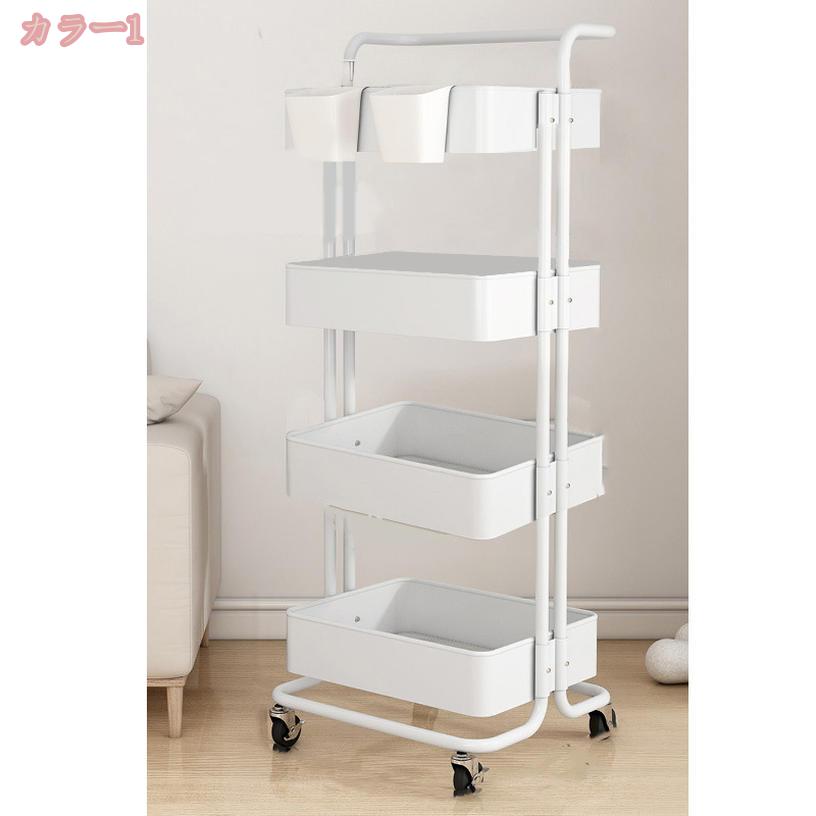 1000円OFFクーポン キッチンワゴン 収納家具 キッチン家具 キッチンワゴン キャスター 付き 天板 キッチン 収納 ワゴン 洗面所 ベージュ グレー カーキ ホワイト ダークブラウン [2]