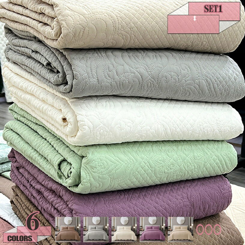 1000円OFFクーポン 姫系 花柄 マルチカバー キルト ベッドスプレッド ベッドカバー 保温 静電気軽減 北..