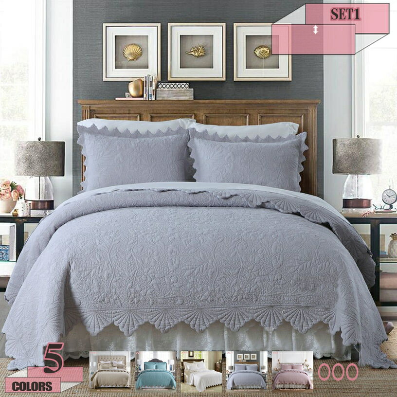 1000円OFFクーポン 北欧ベッドカバー ベッドスプレッド マルチカバー キルト おしゃれ 綿10 ...