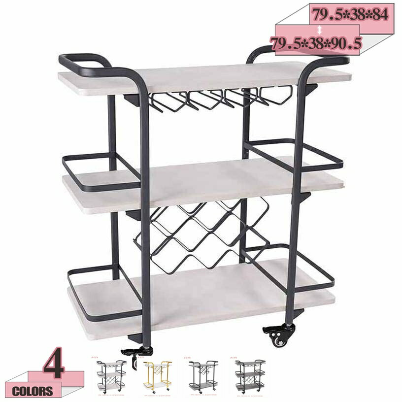 1000円OFFクーポン バーカート キッチンワゴン 2段 3段 ステンレス製 キャスター付き 移動式 業務用 モ..