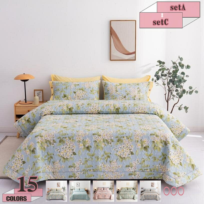 1000円OFFクーポン ベッドスプレッド キルト ベッドカバー おしゃれ ソファカバー 冬用 あったか 姫系 ..