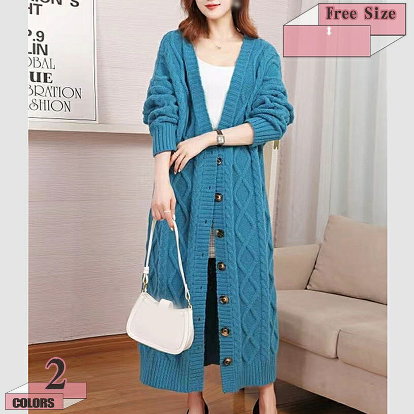 1000円OFFクーポン ロング ニット カーディガン 長袖 ボタンあり ロングカーディガン 秋冬 防寒 室内 冷房対策 記念日 ママ友会 女子会 通勤 アウター シンプルデザイン 上品 エレガント お洒落 羽織 ボタン付き 体型カバー gratiahome
