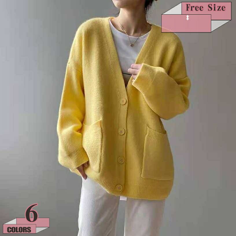 1000円OFFクーポン カーディガン レディース ロング ざっくり編み ニット 春秋 長袖 無地 ストレッチ 前開き コート カジュアル 可愛い きれいめ オフィス 通勤 通学 冷房対策 カットソー セーター アウター 羽織りもの トップス gratiahome