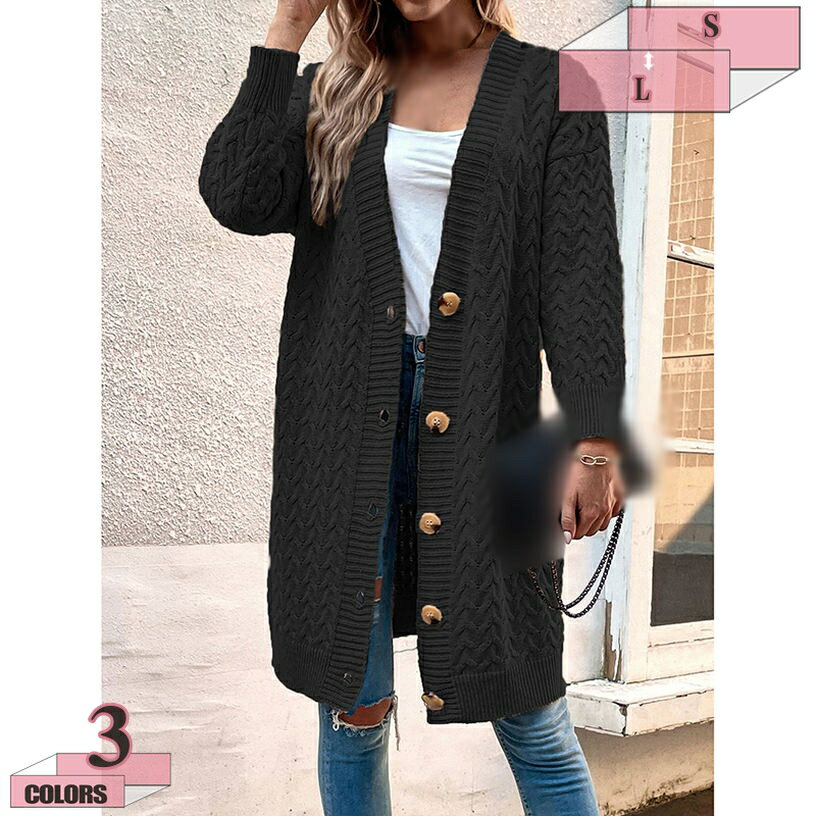 1000円OFFクーポン ニットコーディガン カーディガン 婦人 服 レディース 暖かい 厚手 ロングアウター ケーブル編み ニットカーディガン 羽織り物 セーター 前開き トップス アウター 上品 冬物 かわいい コート ウォッシャブル gratiahome