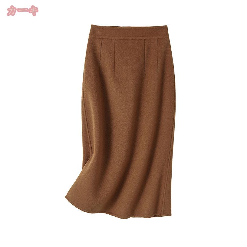 グラティアHOMEの1000円OFFクーポン スカート レディース フレアスカート ラシャ ロング丈 ラシャスカート ロング丈スカート Aライン ミモレ丈 ハイウエスト ロング 冬物 シンプル ボトムス カジュアル 秋冬 きれいめ おしゃれ 体型カバー 通勤 通学 gratiahome｜アングル2