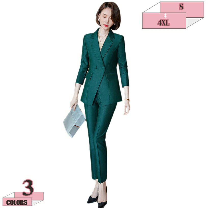 樂天商城 - レディース 洋服 スーツ セット フォーマルスーツ セットアップ スリム レジャー 上下 着痩せ OL 出勤服 結婚式 面接 ビジネススーツ おおきいサイズ パンツスーツ ジャケット セレモニースーツ ミセス ママ カジュアル 葬式 gratiahome