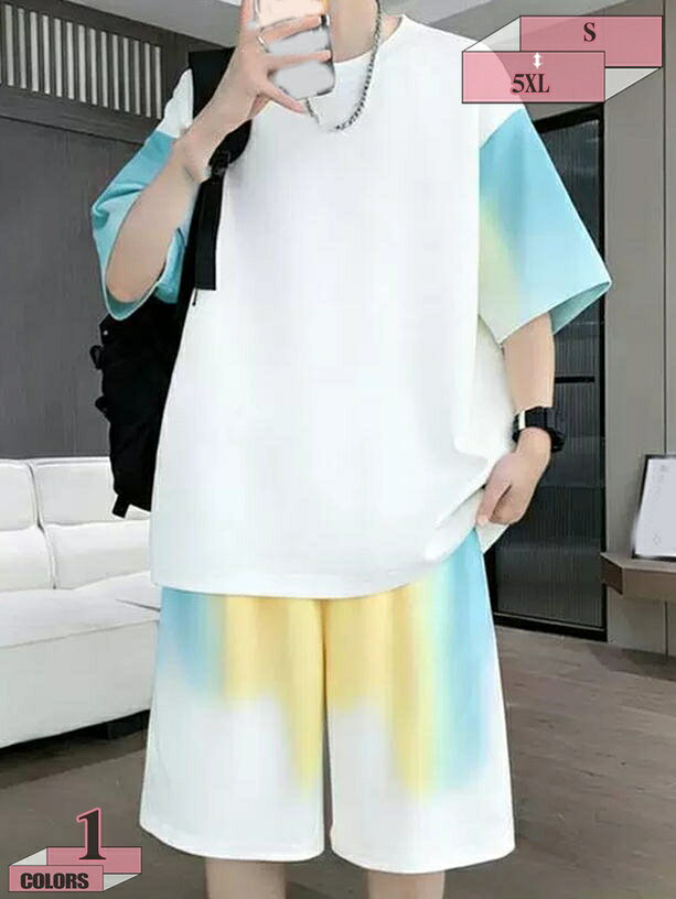 表地：ポリエステルメイン素材：ポリエステル【セット内容】Tシャツ+ハーフパンツ。トップスが着るだけでこなれ感をアップしてくれます。ショーツは太ももにスキマができるようにワイドシルエットで仕上げました！【快適生地】ポリエステルの柔らかい素材で、柔軟さ、軽量さ、通気性、速乾性などに優れ、どんな動きにも体のラインに沿うようなフィット感を持ち、長時間の着用でも穿き心地が快適です。【便利なディテール】ウェストはゴムと紐で調節しやすくなって、リラックス感とストレスフリーでフィットな穿き心地。両サイドにポケットをしっかりと配置、機能性もアップ！半袖 Tシャツと半ズボンの組み合わせな。セットで着ても、別々で着てもOKなので、トップスやボトムスを変えることで幅広い着こなしが可能です。【適用の場合】半袖のTシャツとハーフパンツの上下セットアップです。上質な生地で、体の負担にならず、スポーツのテンションも上がってくれます。親友へのギフトや誕生日のプレゼントとしてもおすすめます。【商品仕様】 素材：ポリエステル、その他 対象：メンズ サイズ：S-5XL （単位：cm）サイズ表によって選択ください。　 季節：春 夏 秋 セット内容：半袖tシャツ＆ショートパンツ2点セット 【選ばれる理由】 盛夏に向けて通気性が良い素材を使用。 軽くてサラッと着れる肌触りのいい生地なので、ごわつきなく着用できるシャツセットアップです。 シーズンや流行に左右されないクルーネックのビッグTはメンズなら何枚でも持っていたい商品。 半袖＆短ズボンならではの開放感で、 蒸し暑い夏の夜も快適にお過ごいいただけます。 上下別で活用いただけるので、これ1着で色んなコーデを楽しめます！ ウエストはゴムで 適度に効いて、紐付きで便利です。 野暮ったくなり過ぎず、楽に履いていただける採寸にこだわりました。 【注意事項】 ※表示サイズがある場合、多少の誤差(約1-3cm、)が生じる場合がございます。 ※製造上、細かな汚れやシワ糸のほつれが発生する場合がございます。 ※モニターの発色の具合によって実際のものと色が異なる場合が御座います。 【関連キーワード】セットアップ 2点セット 大きいサイズ 小さいサイズ カジュアル リクルート 卒園式 卒業式 入学式 入園式 お宮参り 七五三 結婚式 パーティー 謝恩会 通勤 服装 スカート パンツ 春 夏 秋検索用の情報のみです。実際の製品情報は実物に基づいてご確認くださスウェット素材 セットアップ レディース 夏 礼服 韓国 夏服 レディース 韓国 セットアップ きれいめ パンツ 春 きれいめ 春服 レディース セットアップ きれいめセットアップ メンズ 夏洋服セット セットアップ レディース 夏 きれいめ きれいめ洋服セット パンツ ワンピース カジュアル 春夏 スカート レディース セットアップ 春夏 スカートメンズ春物セットアップ大きいサイズ セットアップ メンズ 春 白 大きい 大きいサイズ ジャージ 大きい 夏 半袖 スウェット デニム 夏 春夏 春 大きい スポーツ 夏服 ジャージ tシャツセットアップ キッズ 女の子 夏 フォーマル スポーツ ジャージ 入学式 半袖 スポーツ ダンス 女の子 男の子 フォーマル 女の子 夏 半袖 セットアップ キッズ 女の子 スポーツ