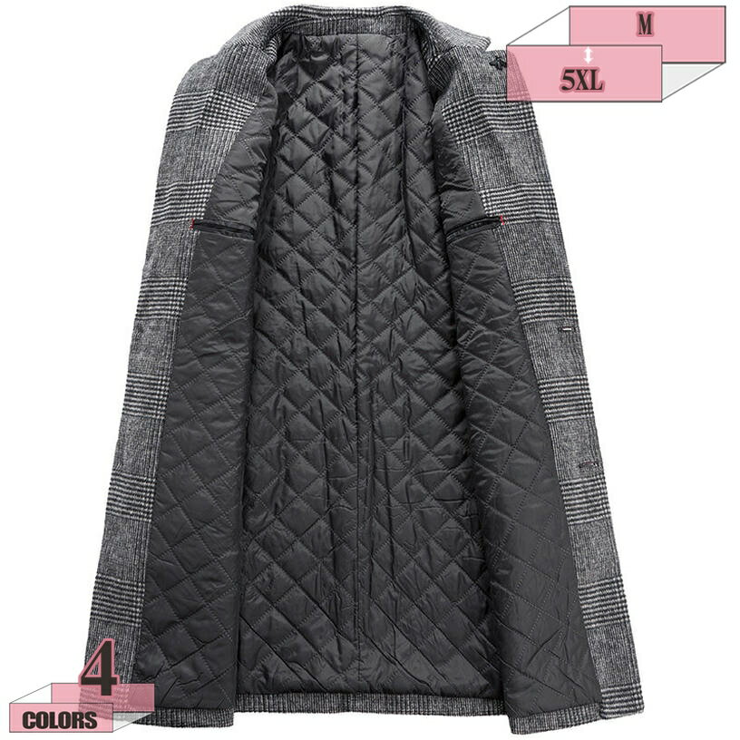 1000円OFFクーポン コート トレンチコート ロング アウター メンズ 春 秋 ビジネス ボタン シンプル 無地 カジュアル おしゃれ チェスターコート ジャケット 防寒 通勤通学 ロングコート 大きいサイズ 紳士服 20代 30代 40代 ファッション gratiahome