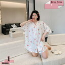 1670円OFFクーポン レディース パジャマ ワンピース 七分袖 ネグリジェ 前開き 膝丈 チェリー柄 大人可愛い 部屋着 寝巻き セクシー ランジェリー シ...
